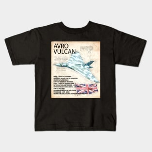 Avro Vulcan Bomber Aircraft Avro Aeroplane RAF Plane Da Vinci Kids T-Shirt